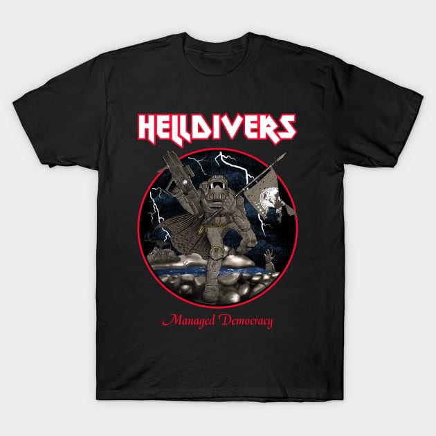 Heavy Metal Helldivers 2 T-Shirt by technofaze